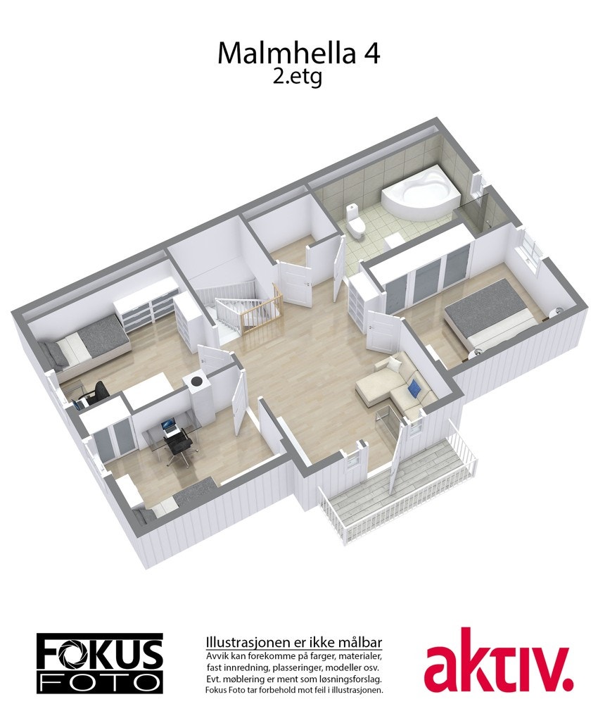 Plantegning 2.etg Galleribilde