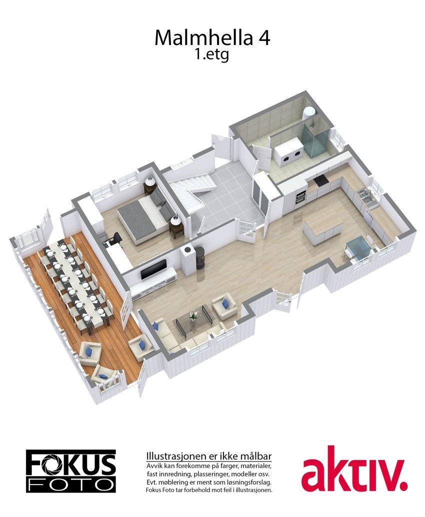 Plantegning 1.etg Galleribilde