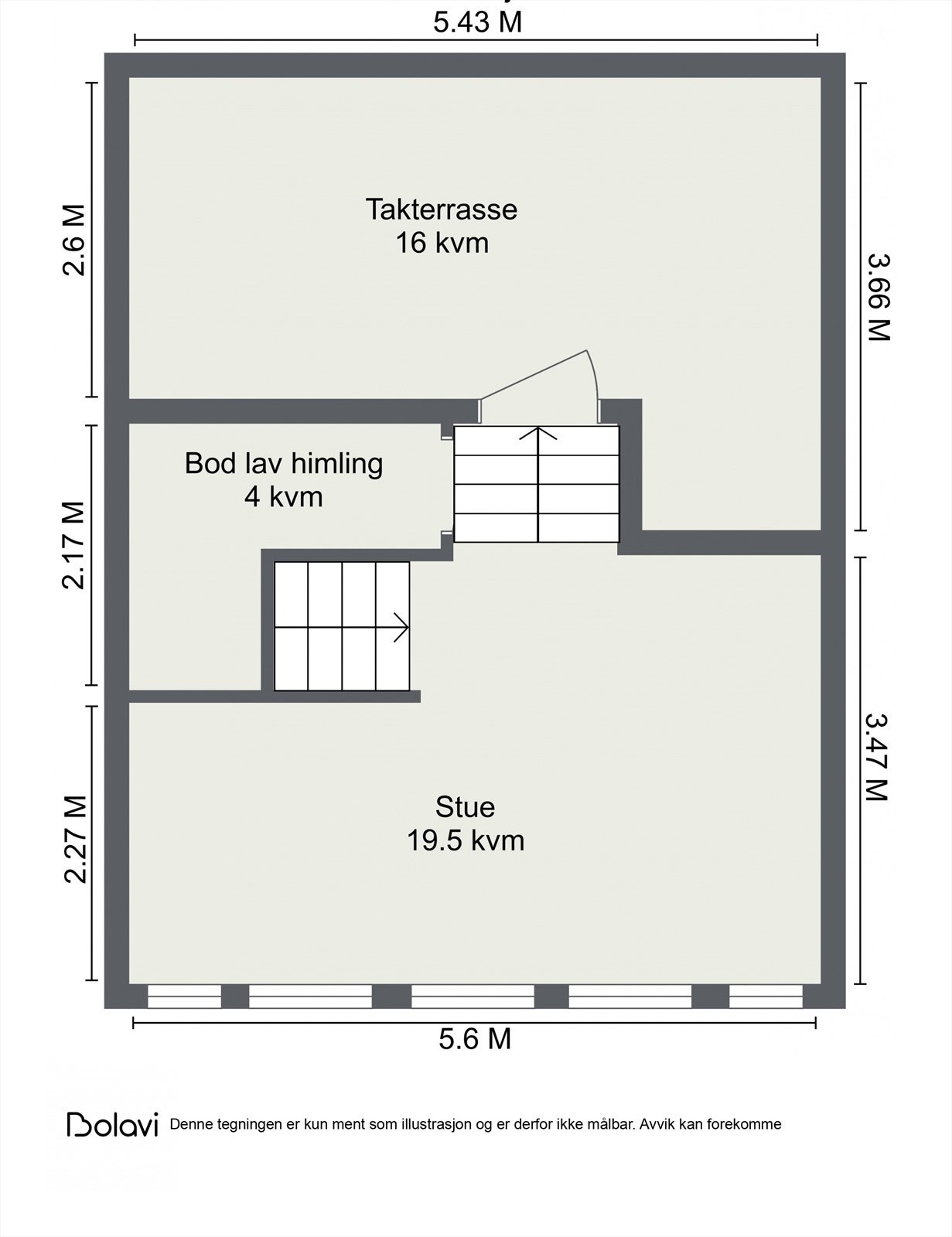 Plantegning 3. etasje Galleribilde