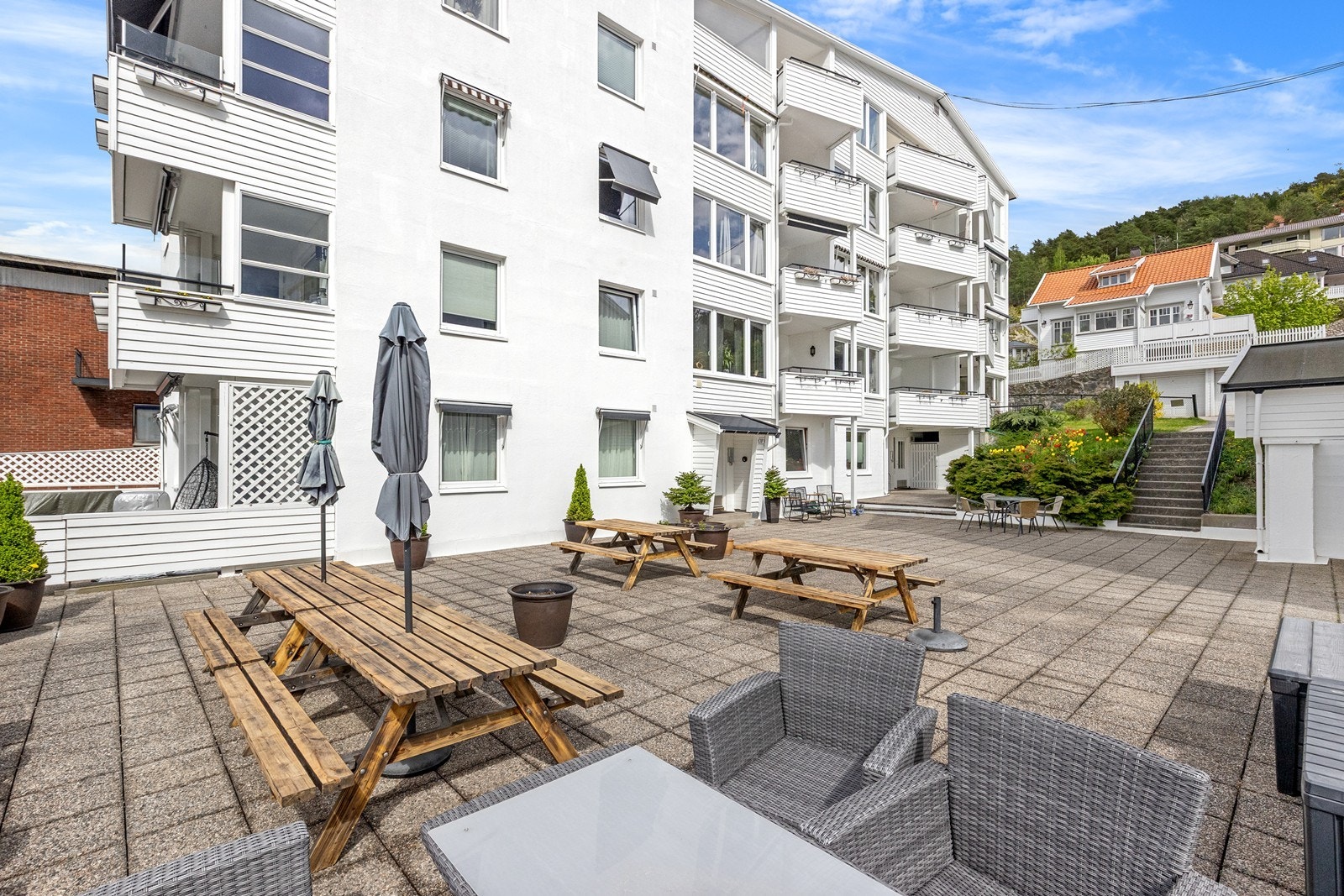 Felles terrasse. Galleribilde