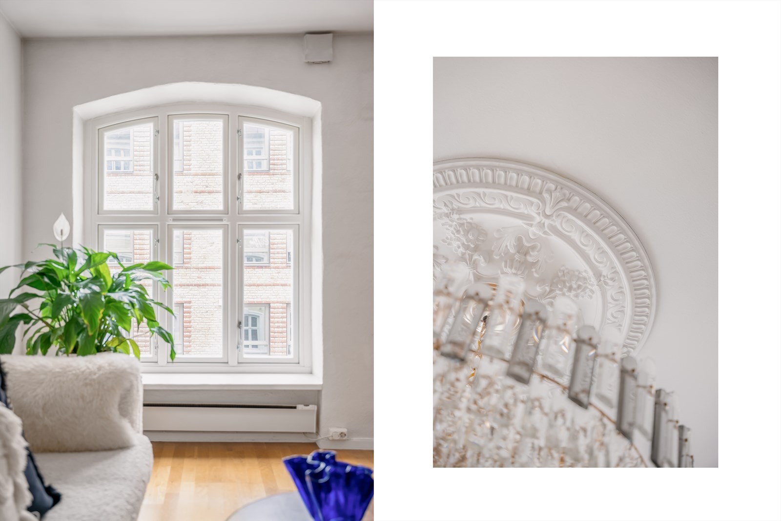 Store vindusflater, god takhøyde og lekre detaljer gir leiligheten et sjarmerende og klassisk preg. Galleribilde