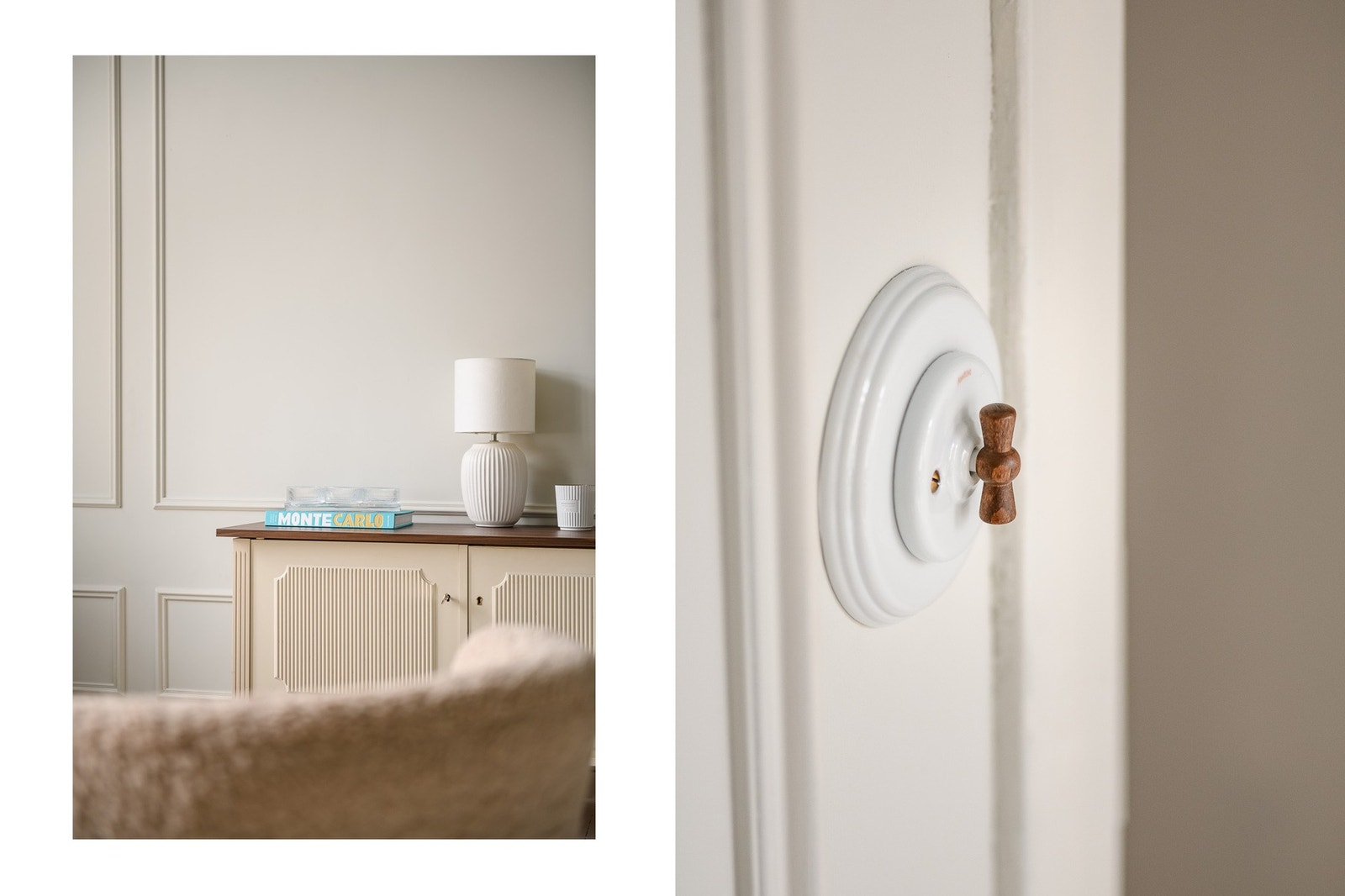 En pen og velholdt stue med lekre designdetaljer. Galleribilde
