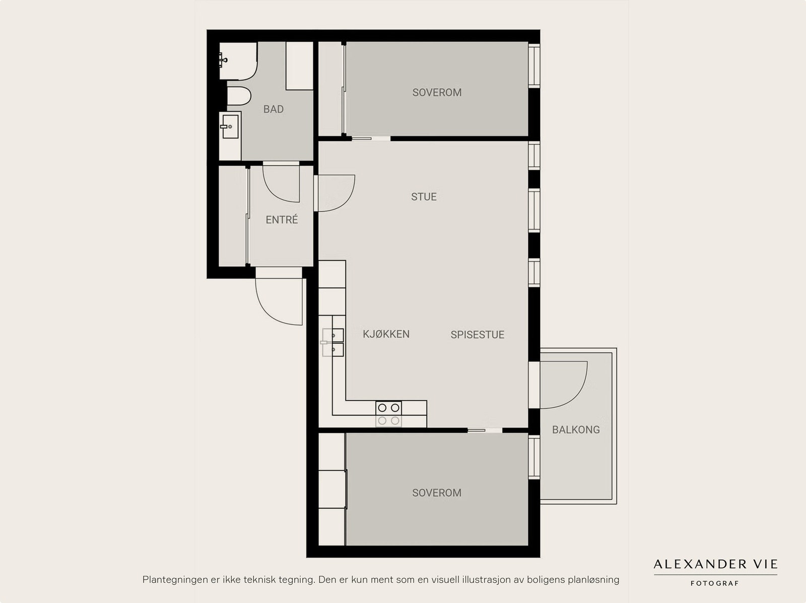 Planskisse 2. etg. Galleribilde