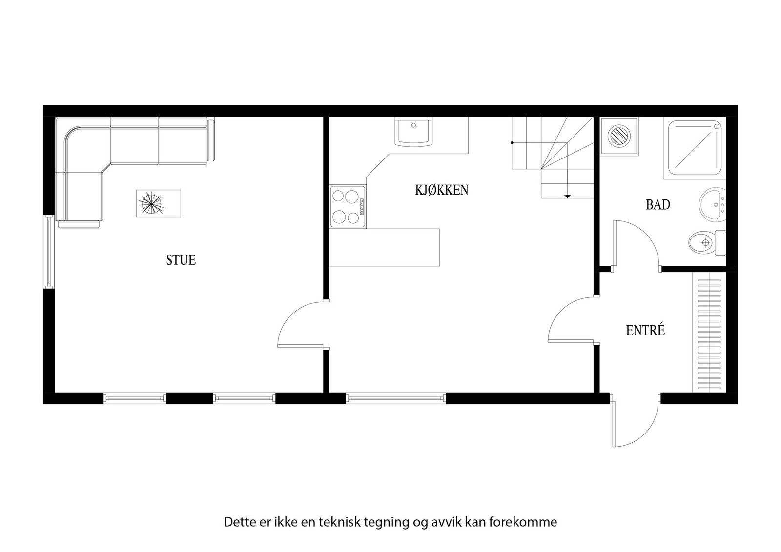 Planløsning for 1.etasje Galleribilde