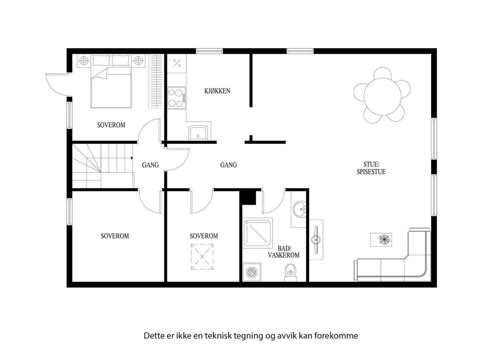 Planløsning for 2.etasje Galleribilde