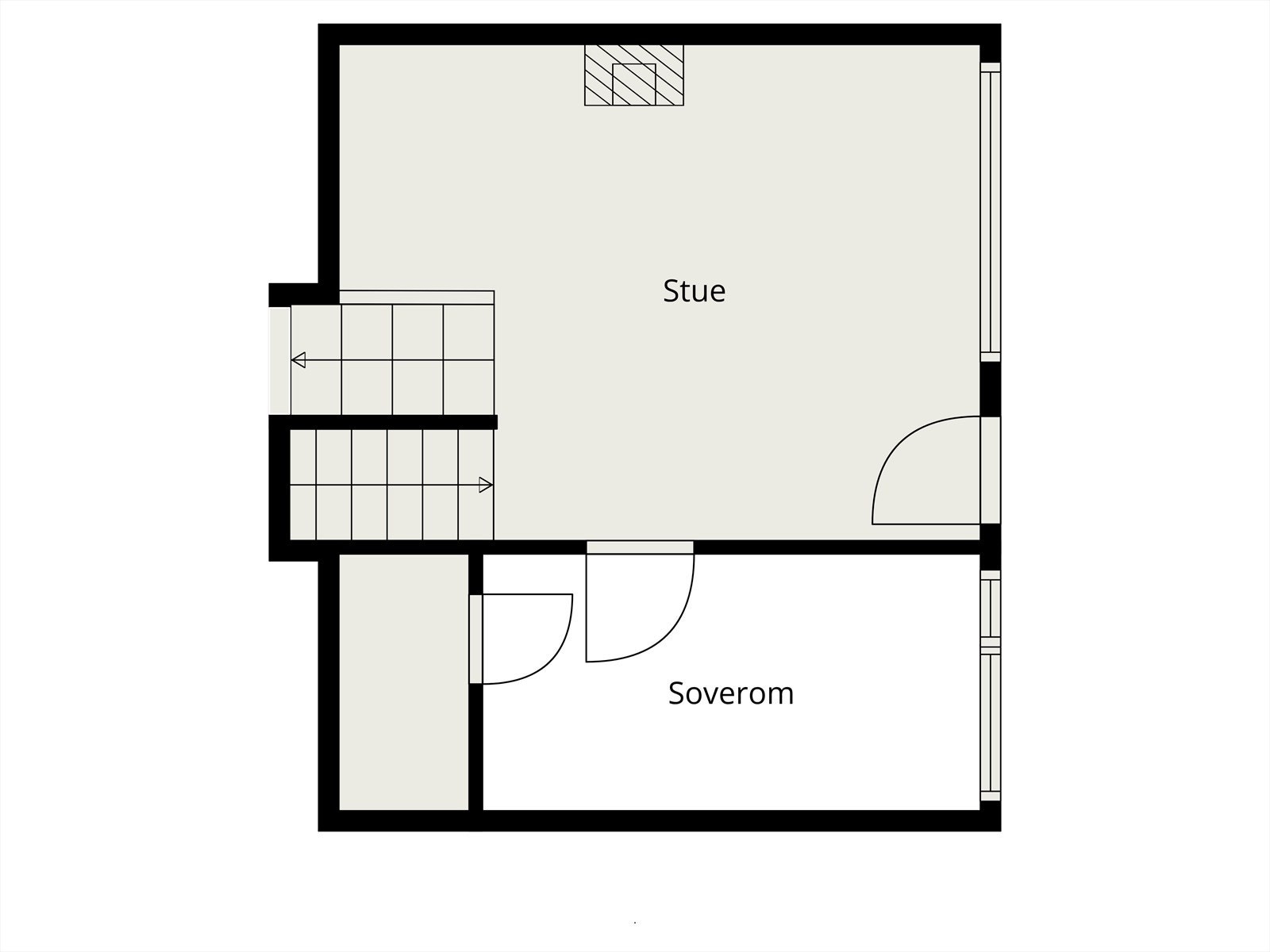 3.etg rommer stuen og et soverom Galleribilde