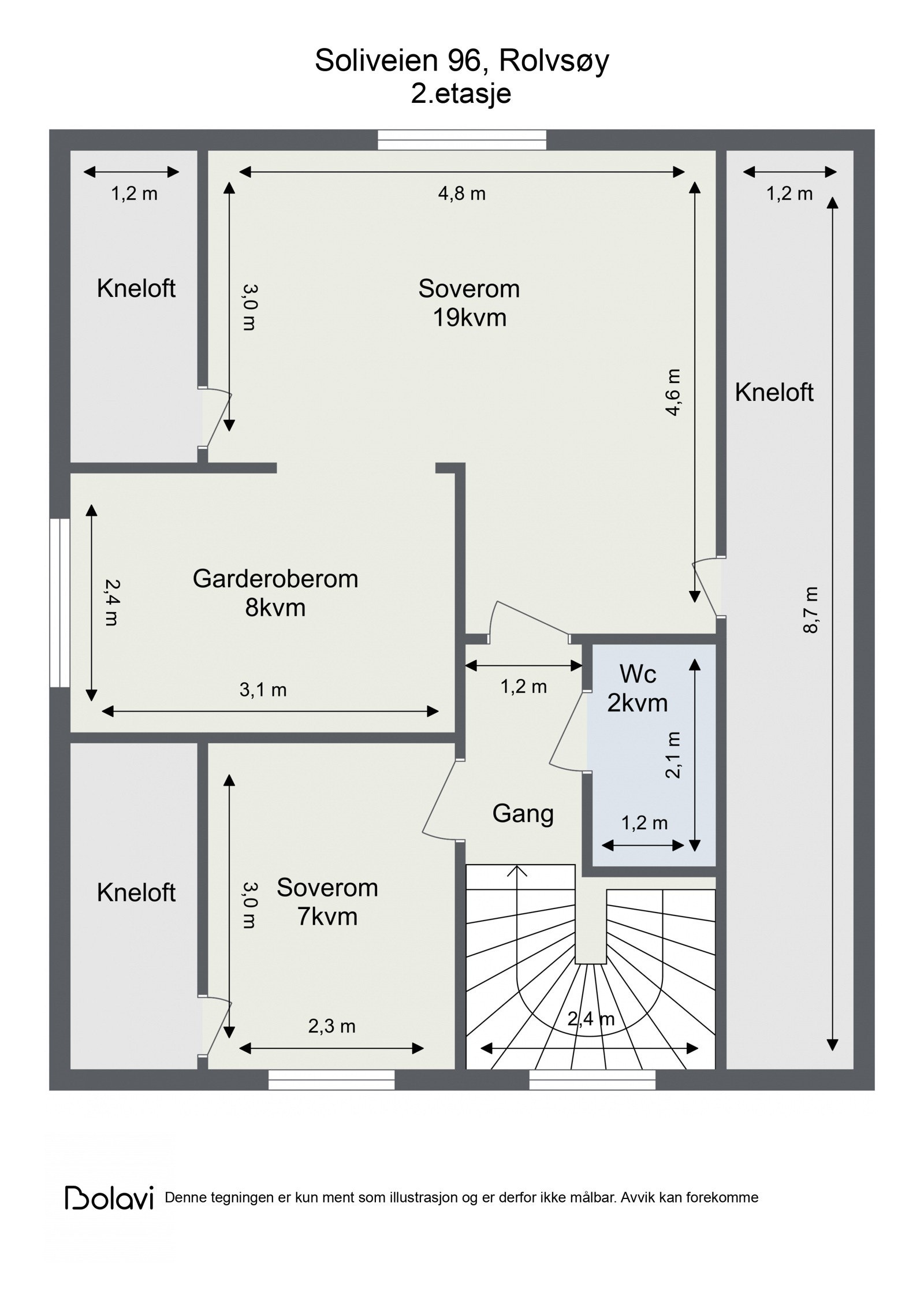 Plantegning 2. etasje Galleribilde