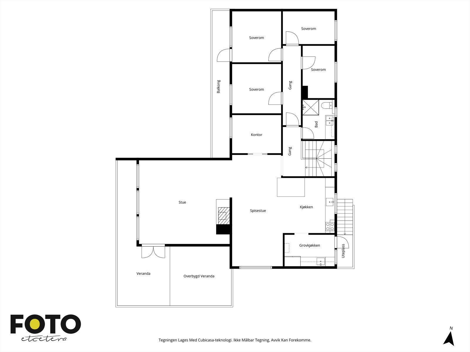Plantegning 1. etasje Galleribilde