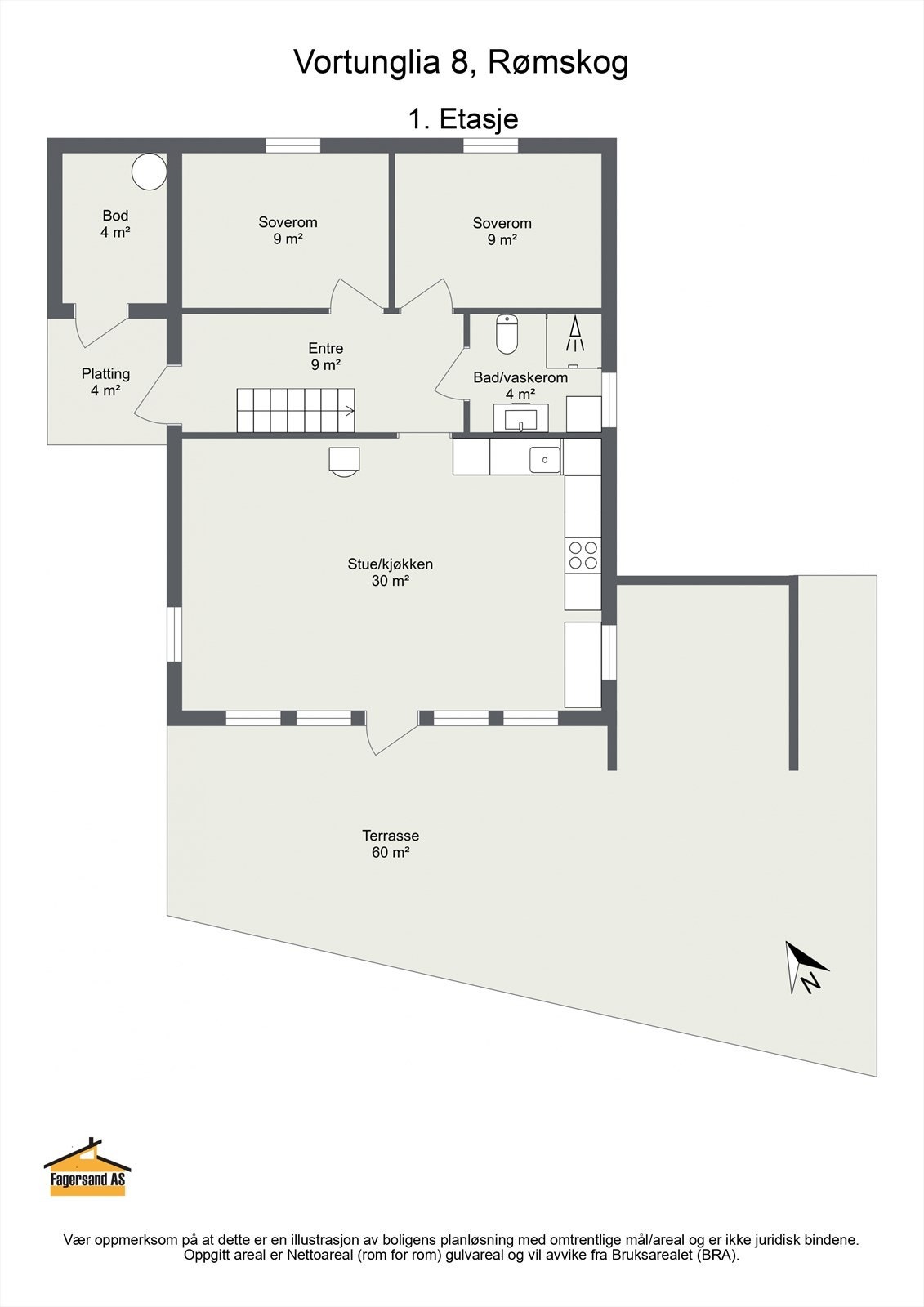 Planløsning 1. etasje Galleribilde
