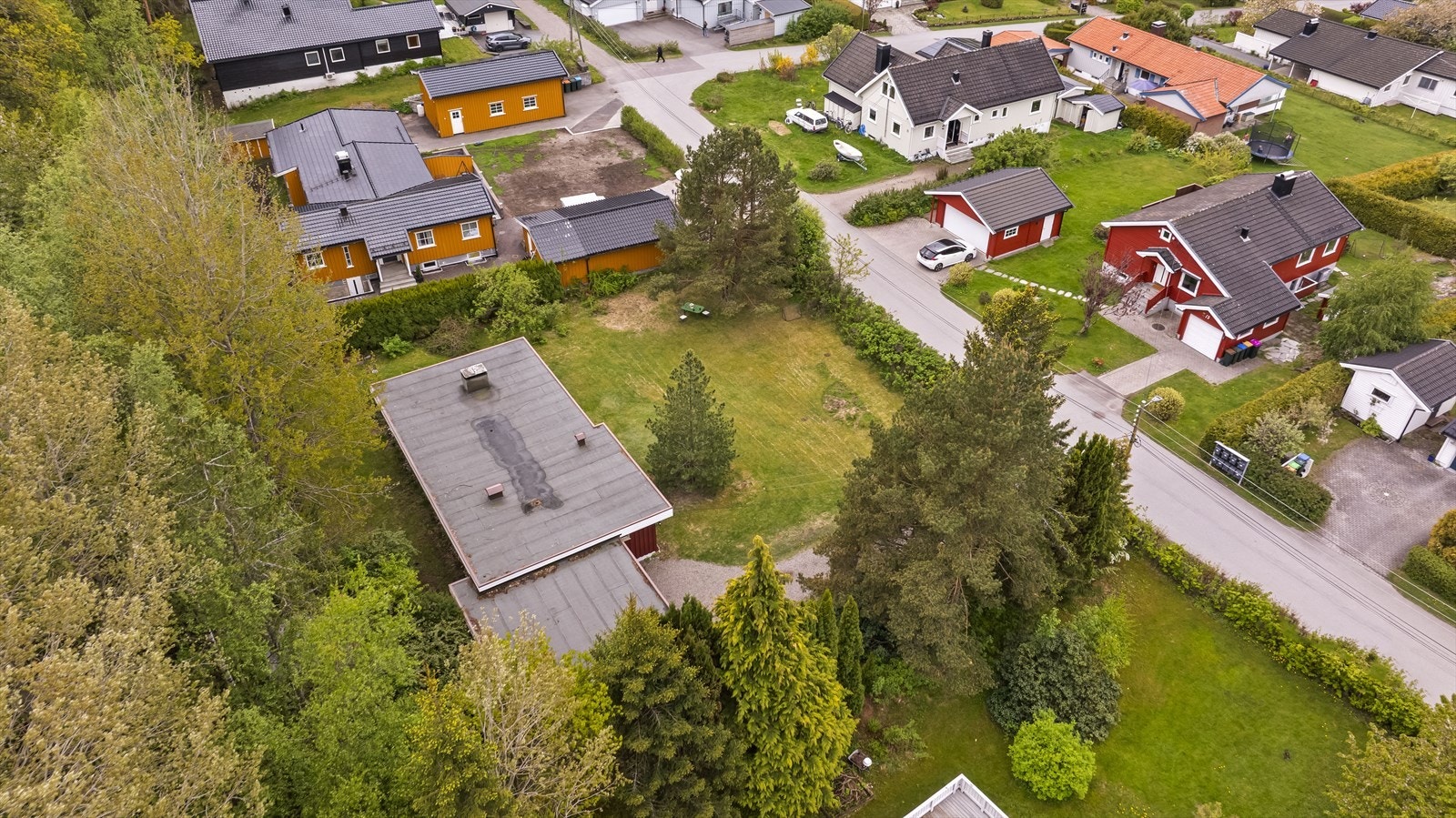 Prestegårdsskogen er like i bakkant av eiendommen. Galleribilde