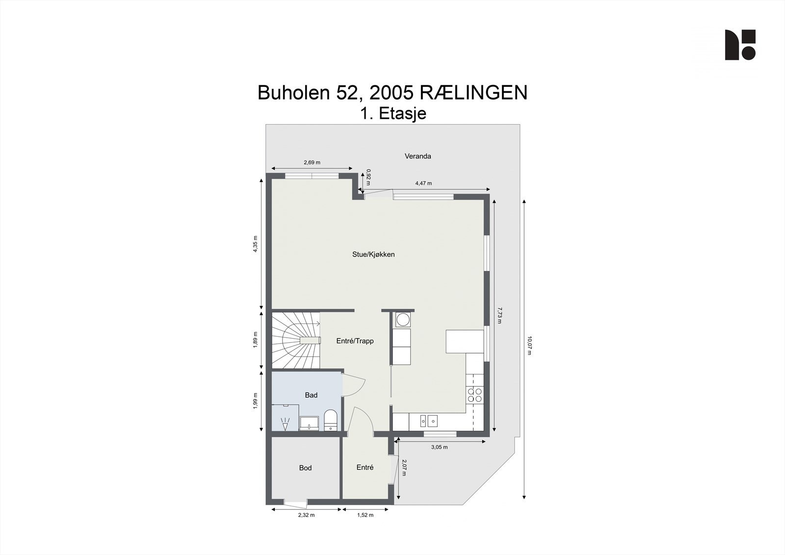 Plantegning - 1. etasje Galleribilde