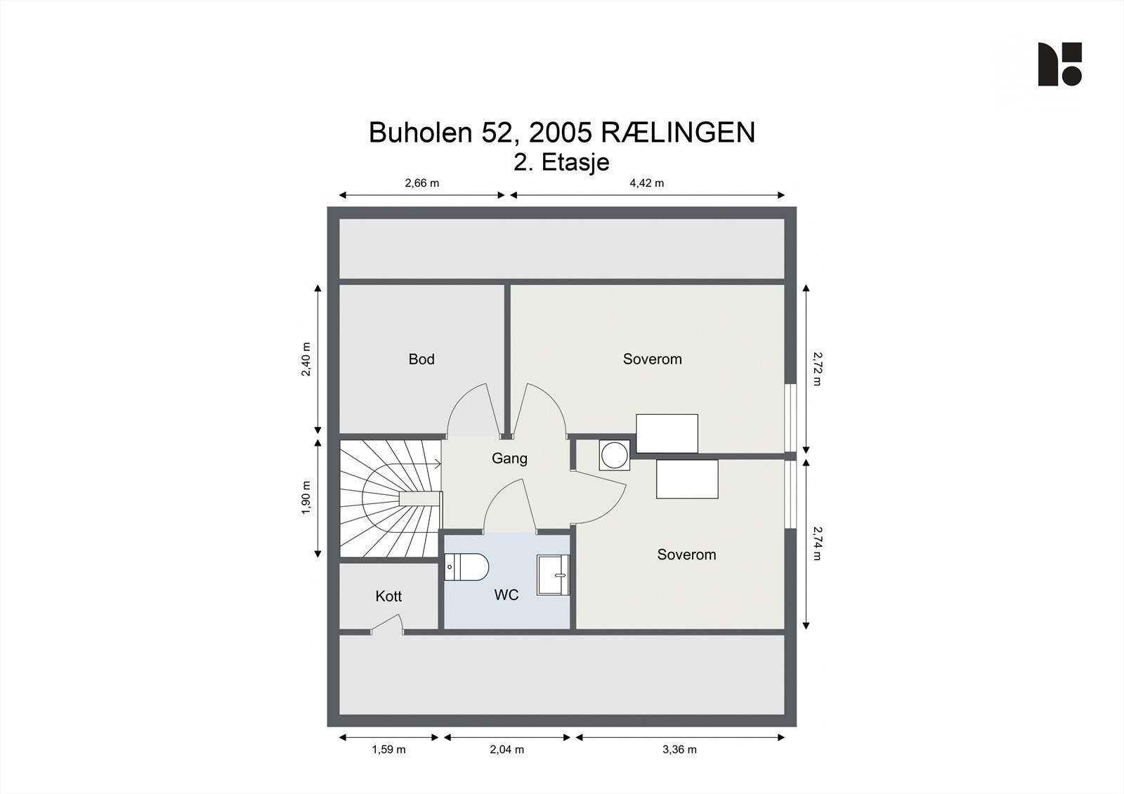 Plantegning - 2. etasje Galleribilde