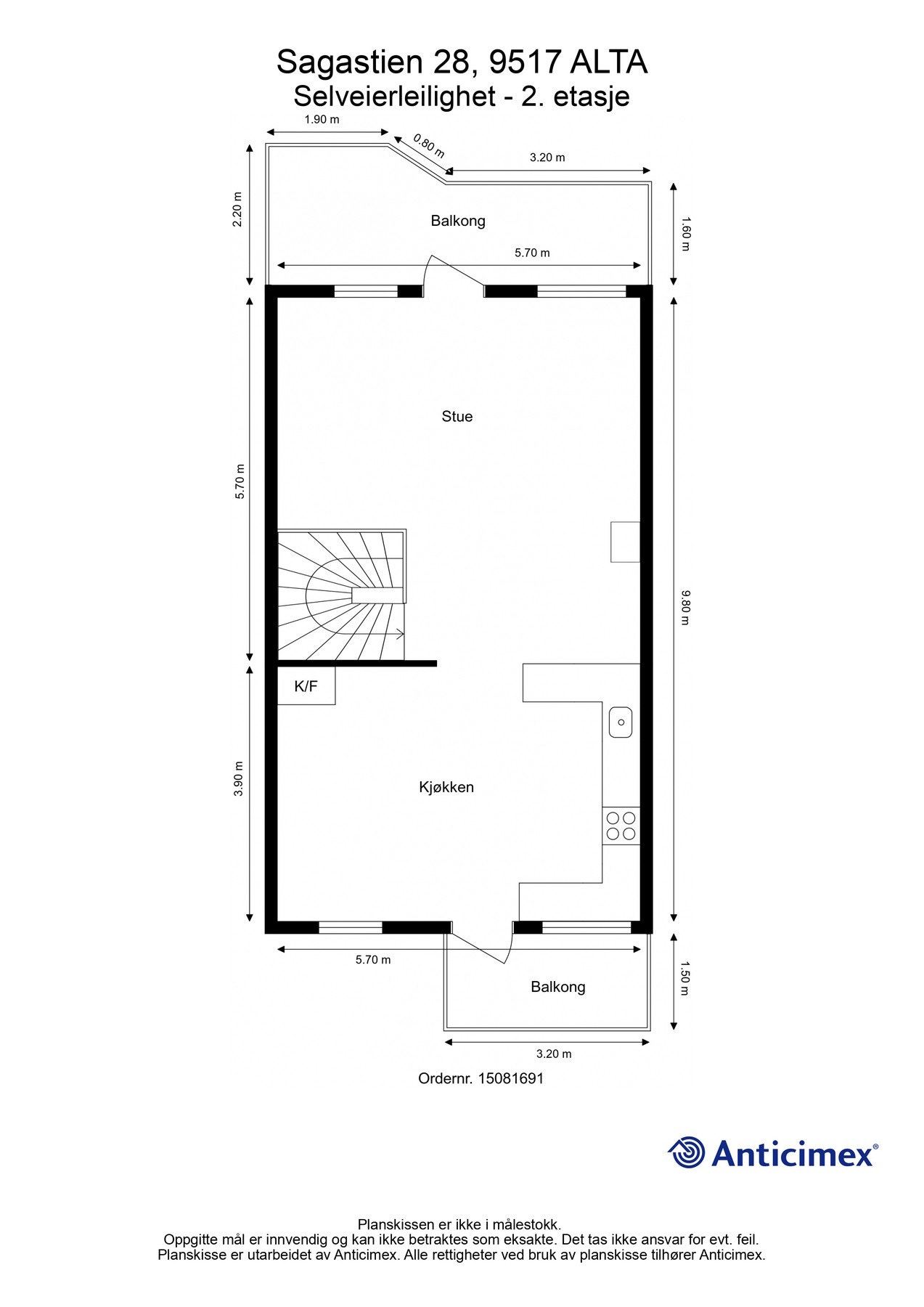Plantegning for 2. etasje. Galleribilde