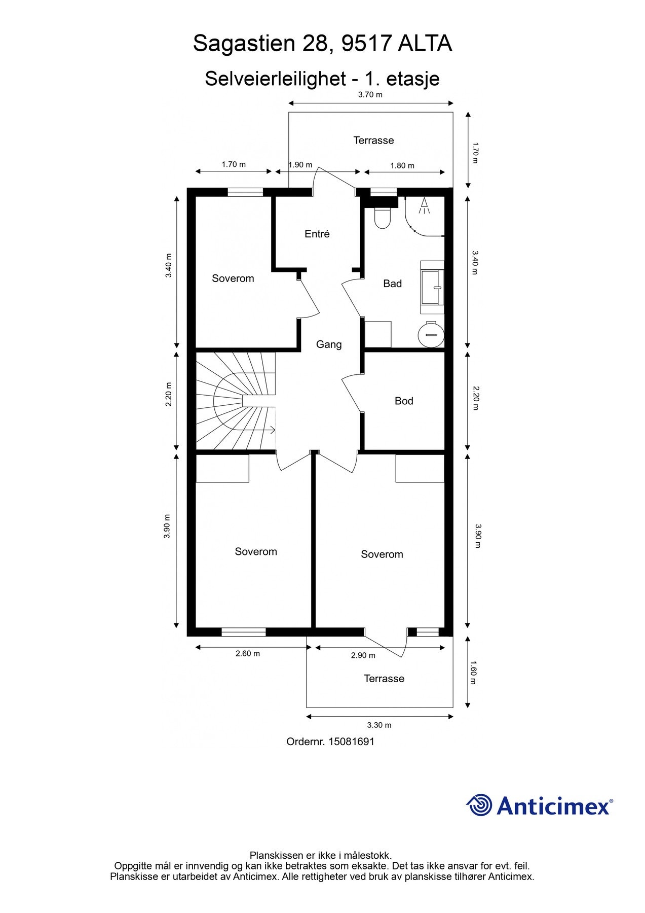 Plantegning for 1. etasje. Galleribilde