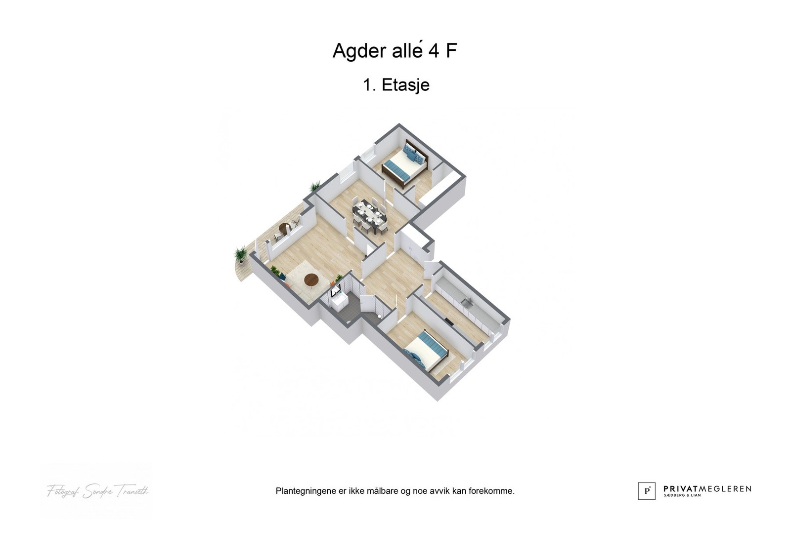 3D plantegning laget av fotograf Galleribilde
