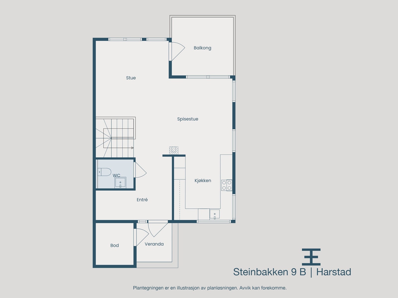 Plantegning 1. etasje Galleribilde