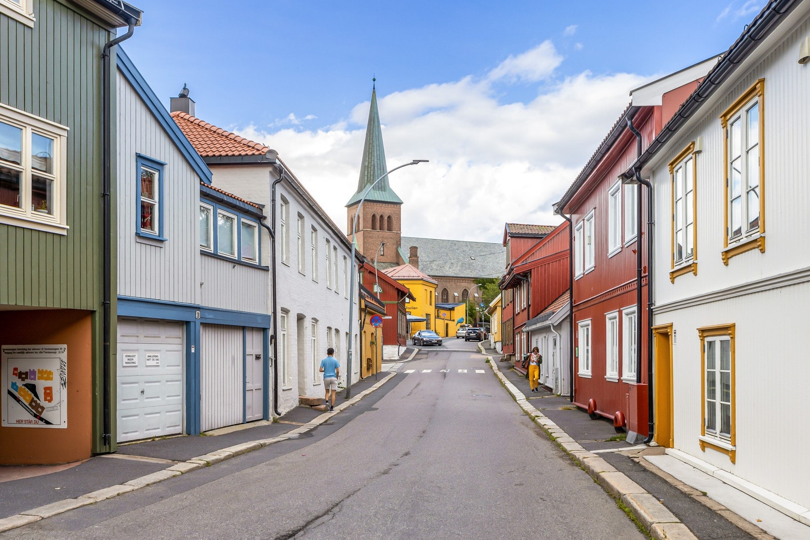 Idylliske Kampen med trehusbebyggelse. Galleribilde