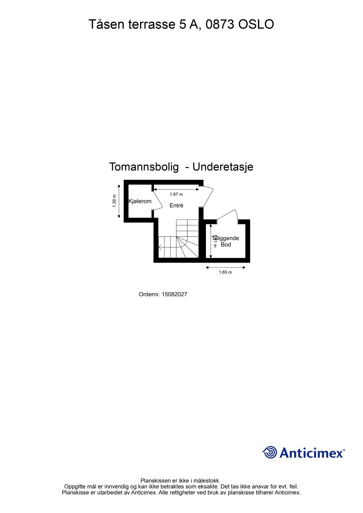 Skisse av 1 etasje ( inngangspartiet) Galleribilde