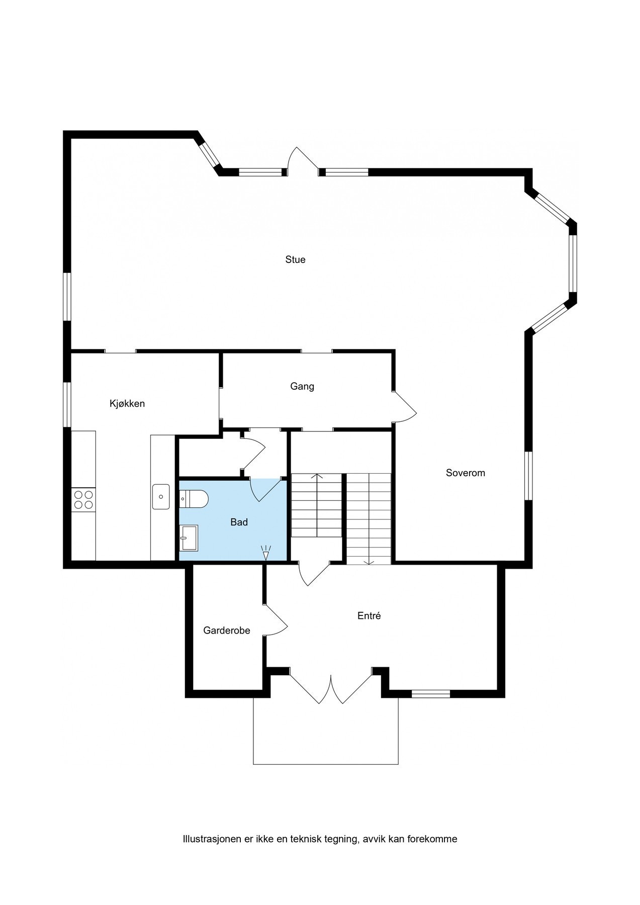 Plantegning - 1.etasje Galleribilde