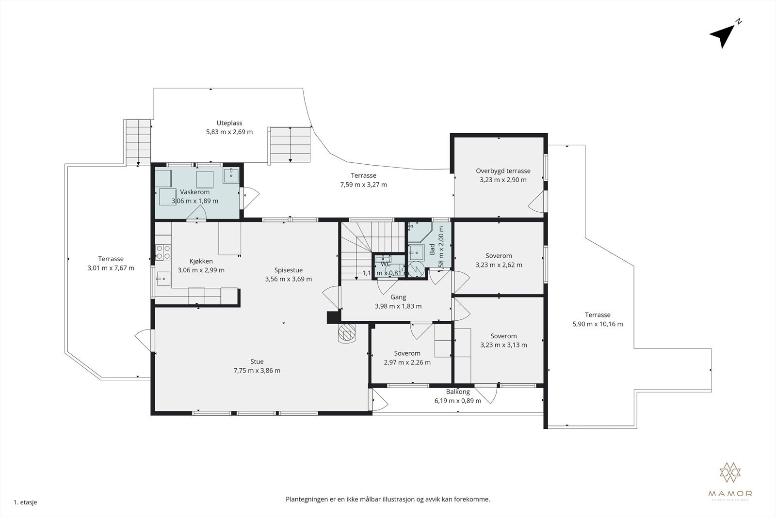 Plantegning: 2.etasje Galleribilde