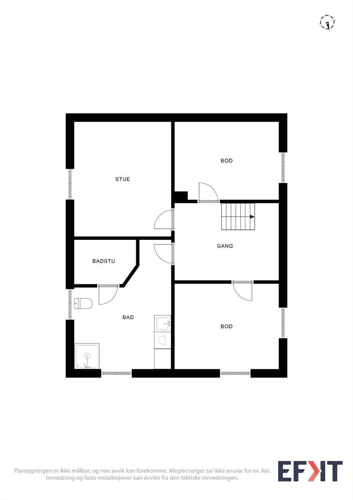 Kjelleren er innredet med bad/vaskerom, badstue og en kjellerstue. Galleribilde