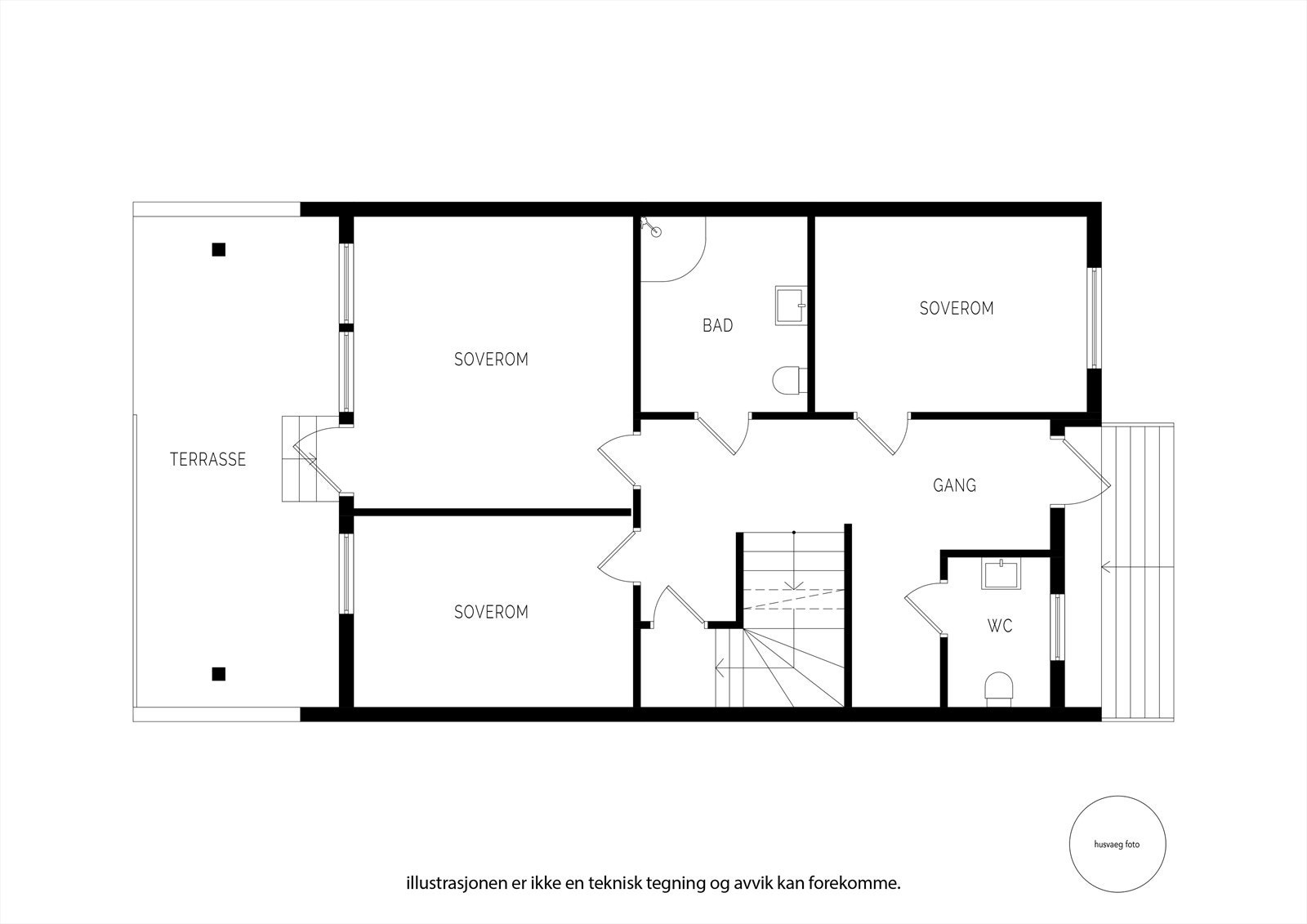 Plantegning 1. etasje Galleribilde