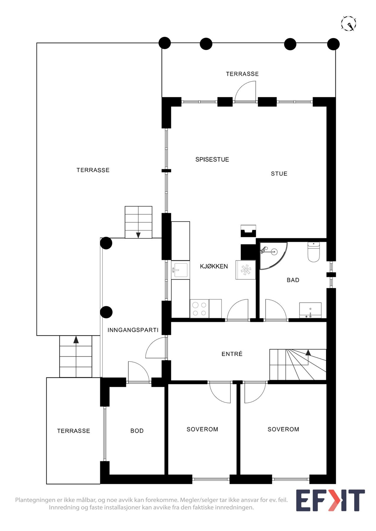 2D Plantegning - Hovedetasje. Galleribilde