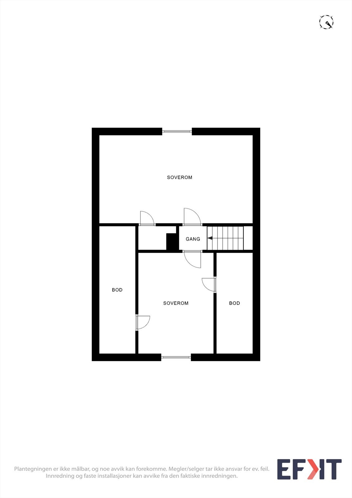 Plantegning loftetasje Galleribilde