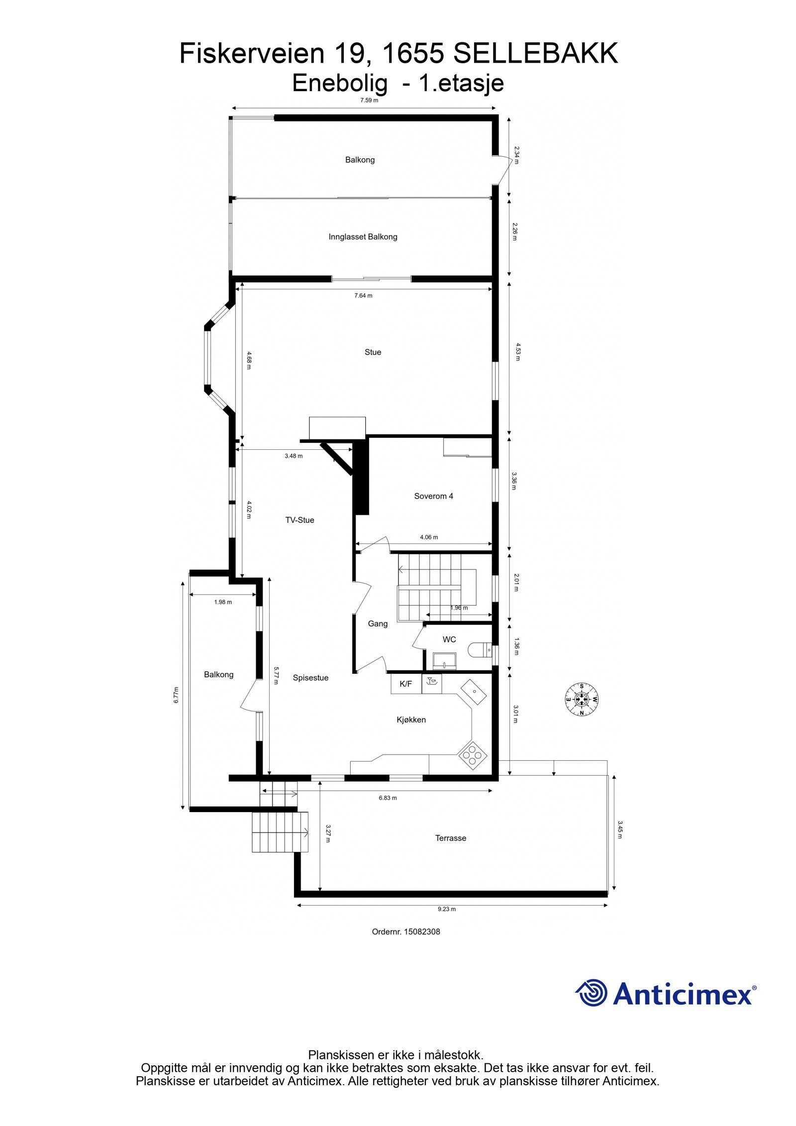Plantegning 1. etasje Galleribilde
