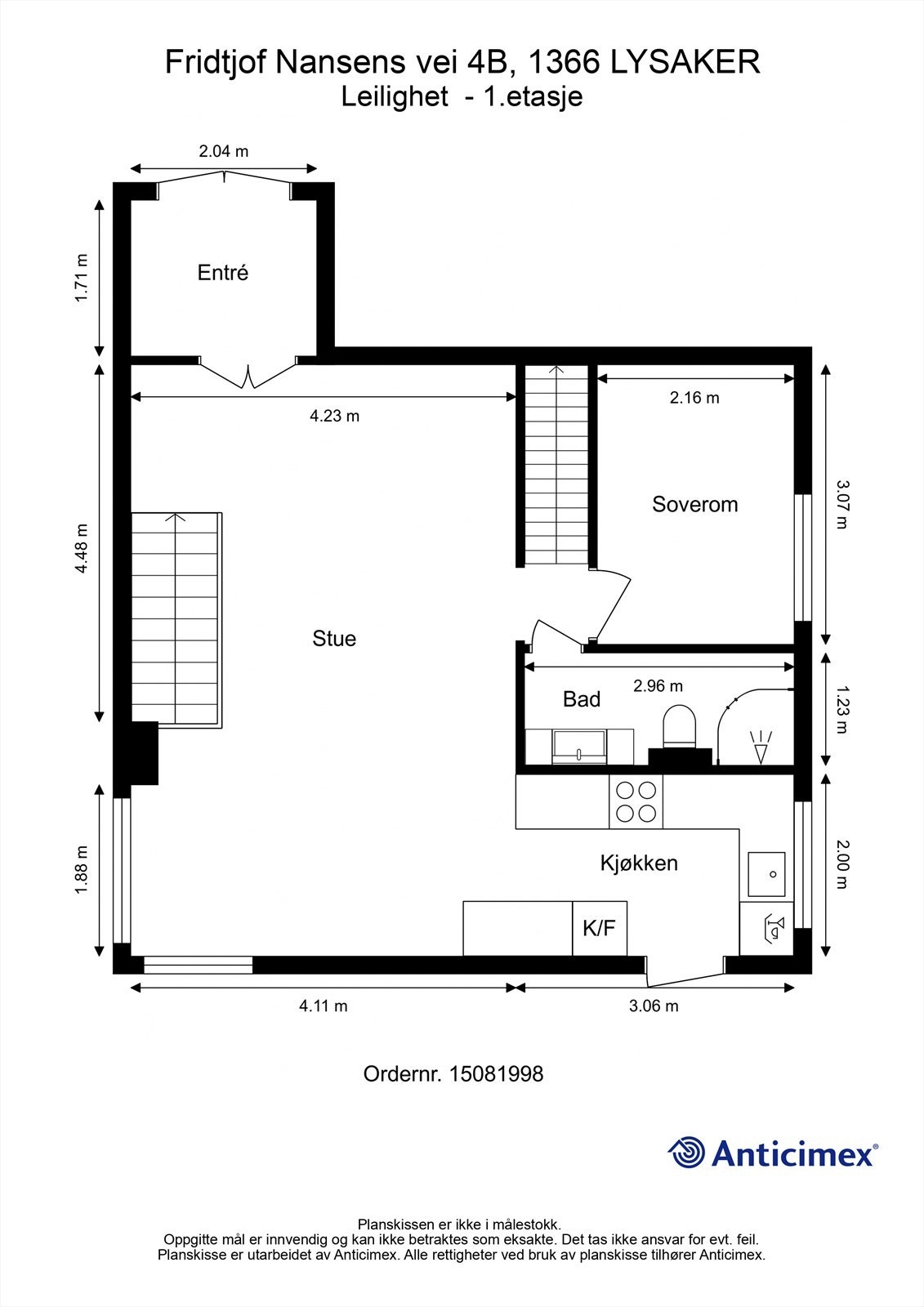 Plantegning 1. etasje Galleribilde