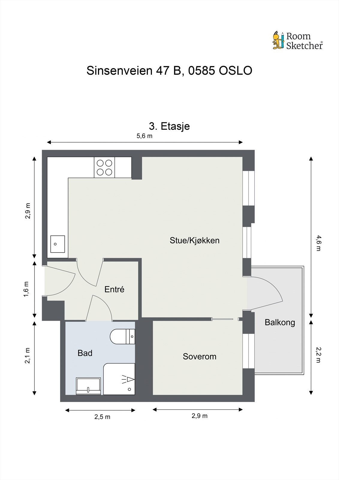Leiligheten disponerer også en kjellerbod på 3 m² Galleribilde