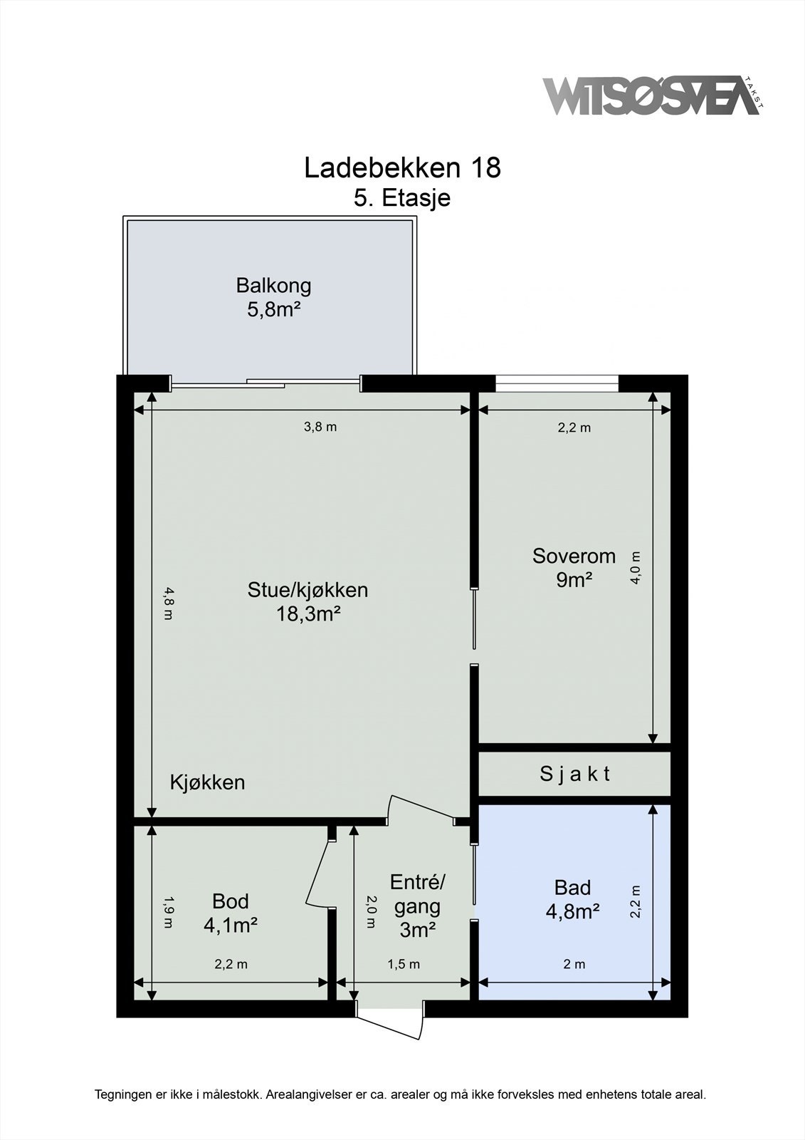 Planskisse 5. etasje Galleribilde