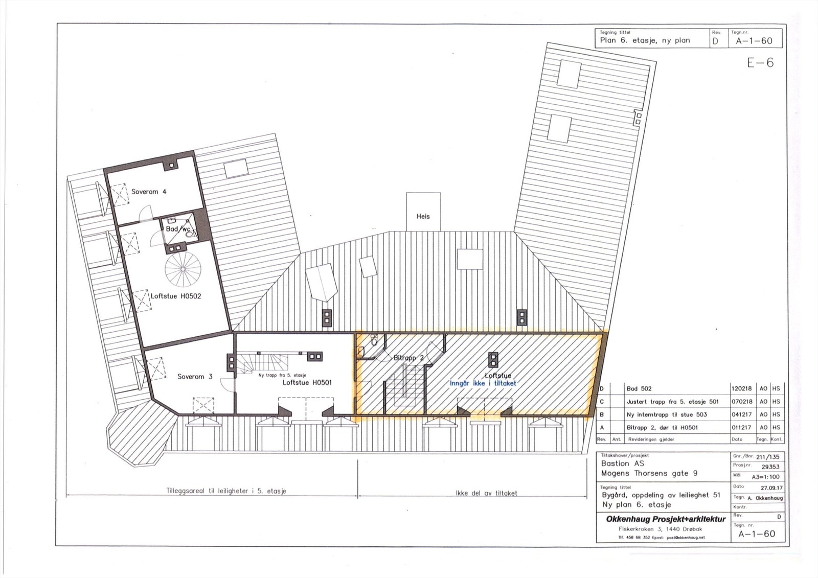 Planskisse 6. etg. Galleribilde
