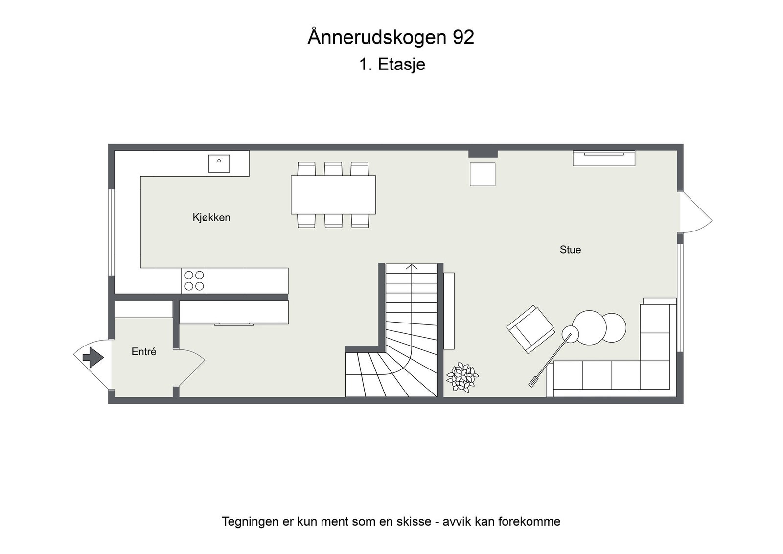 Plantegning 1. etasje. Galleribilde