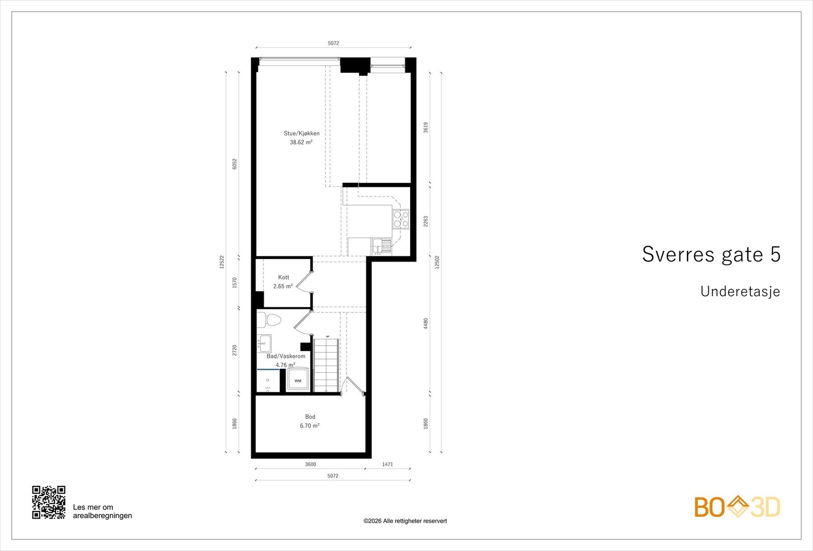 Dagnes planløsning for underetasjen Galleribilde