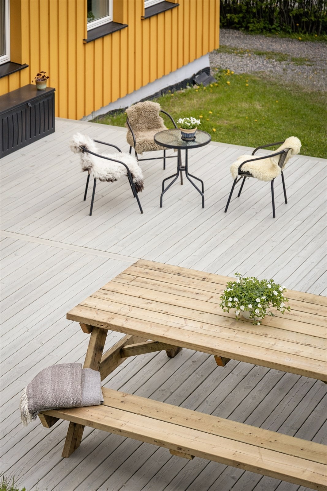 Terrasseplatting ble bygget i 2020 Galleribilde