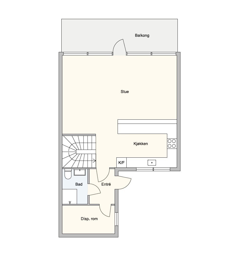 Planskisse 1.etg Galleribilde