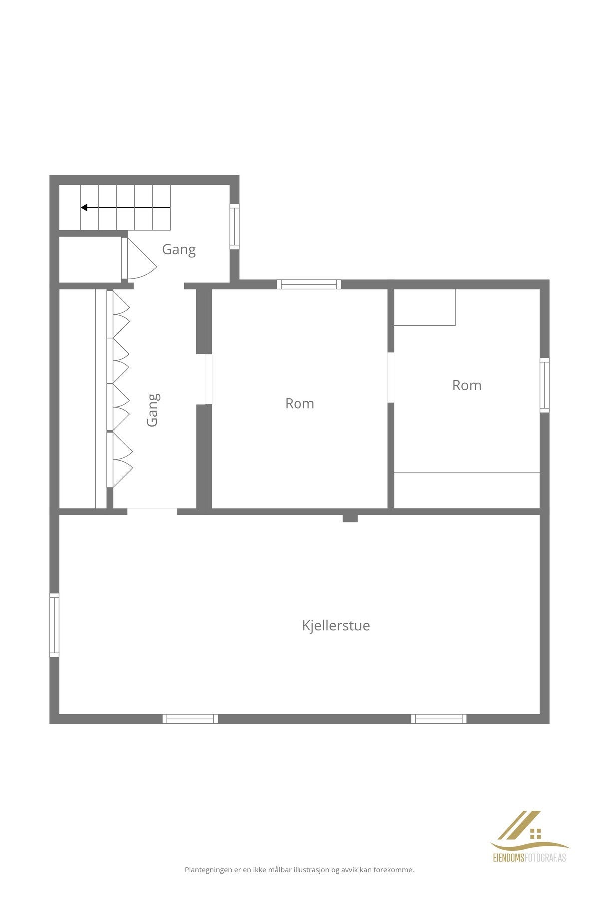 Planskisse - Kjelleretasje. Galleribilde