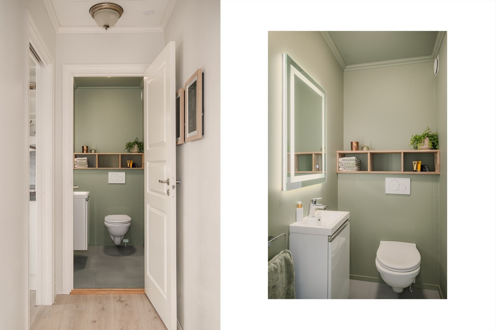 Det er separat WC-rom i andre etasje. Badet ligger i første etasje i tilknytning til soverommene. Galleribilde