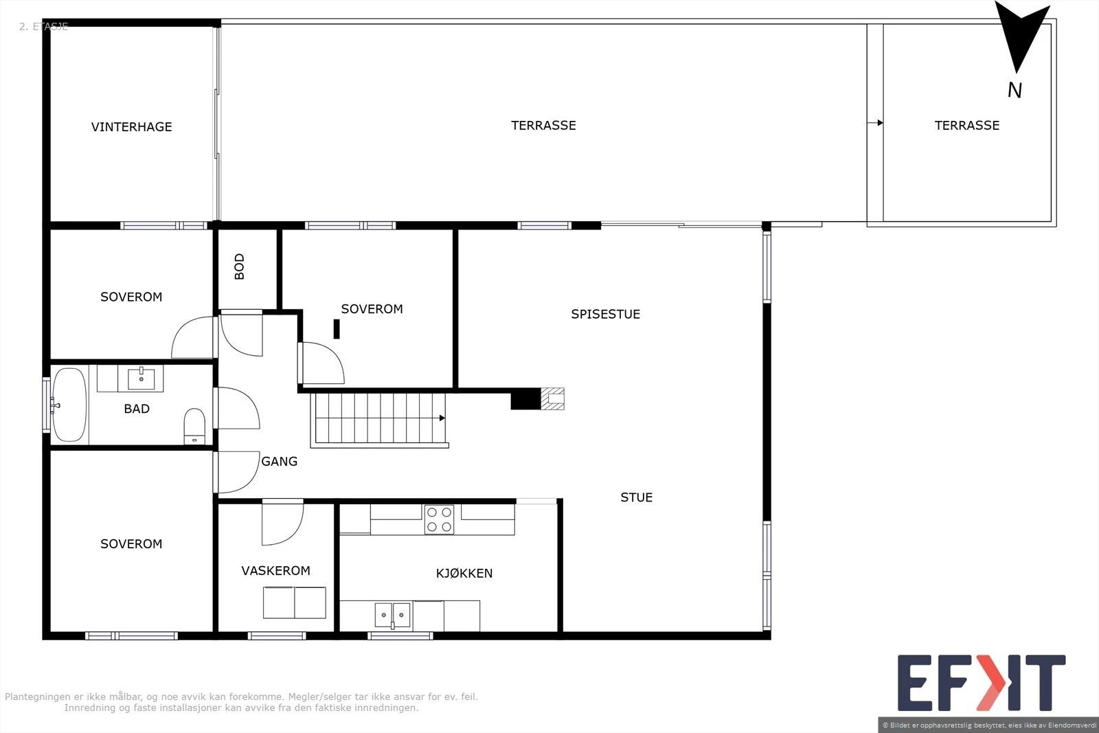 Plantegning 2 etasje Galleribilde