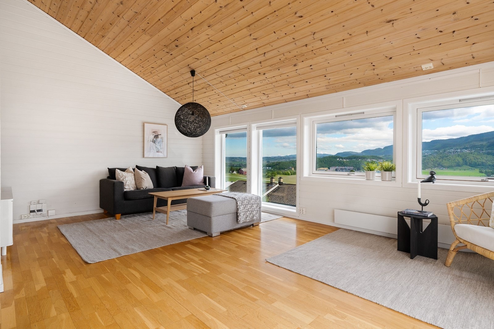 Stuen måler 23,5 m². Galleribilde