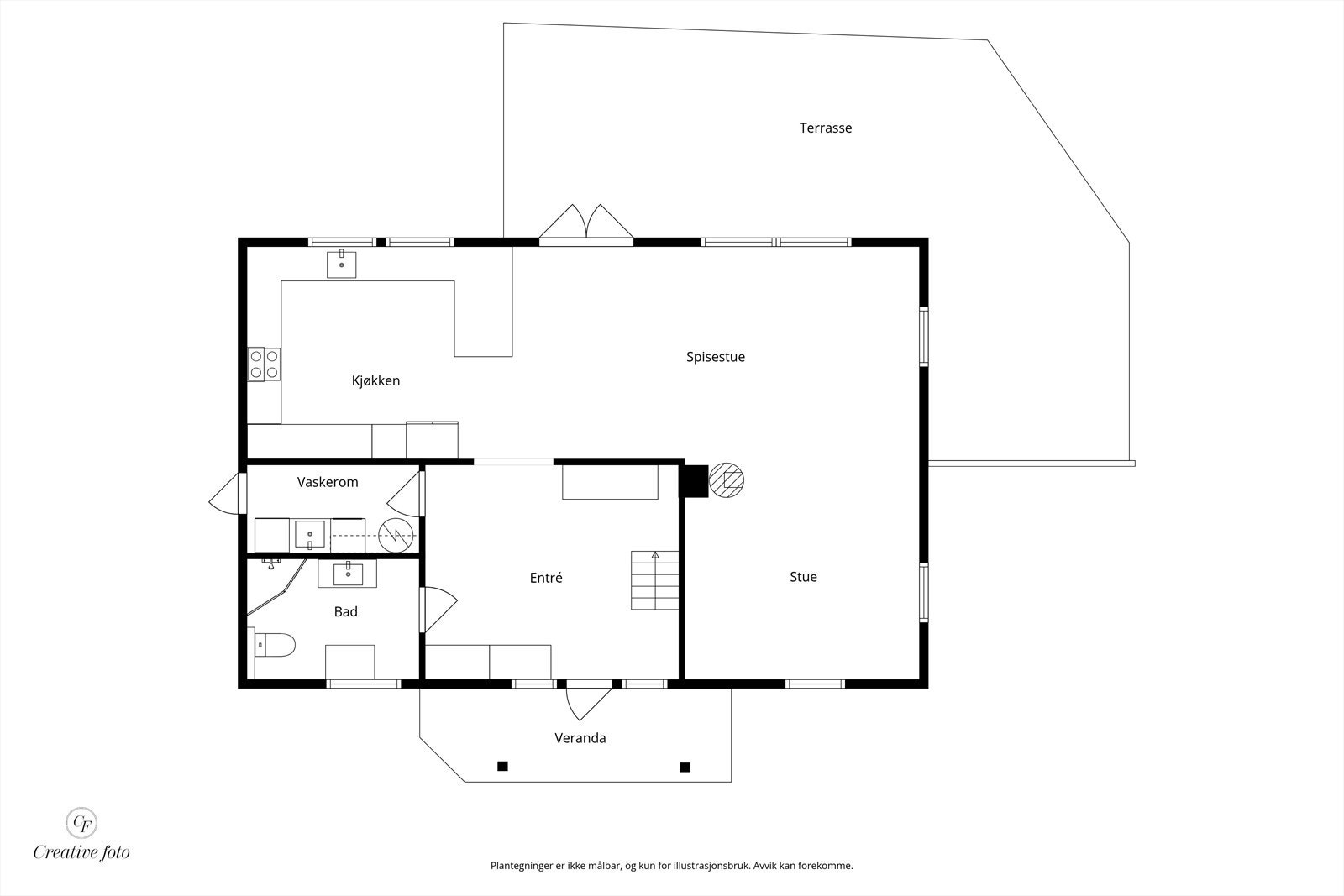 Plantegning 1.etg. Galleribilde