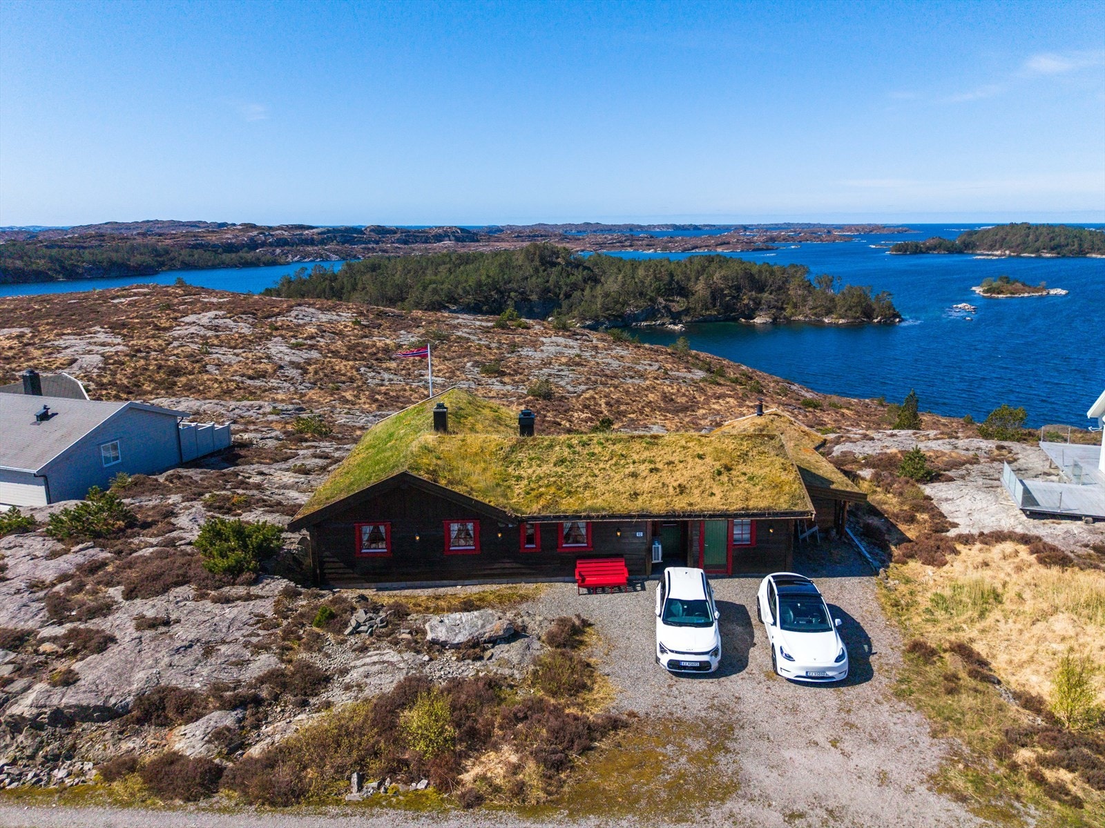 Parkeringsmuligheter på egen tomt. Galleribilde