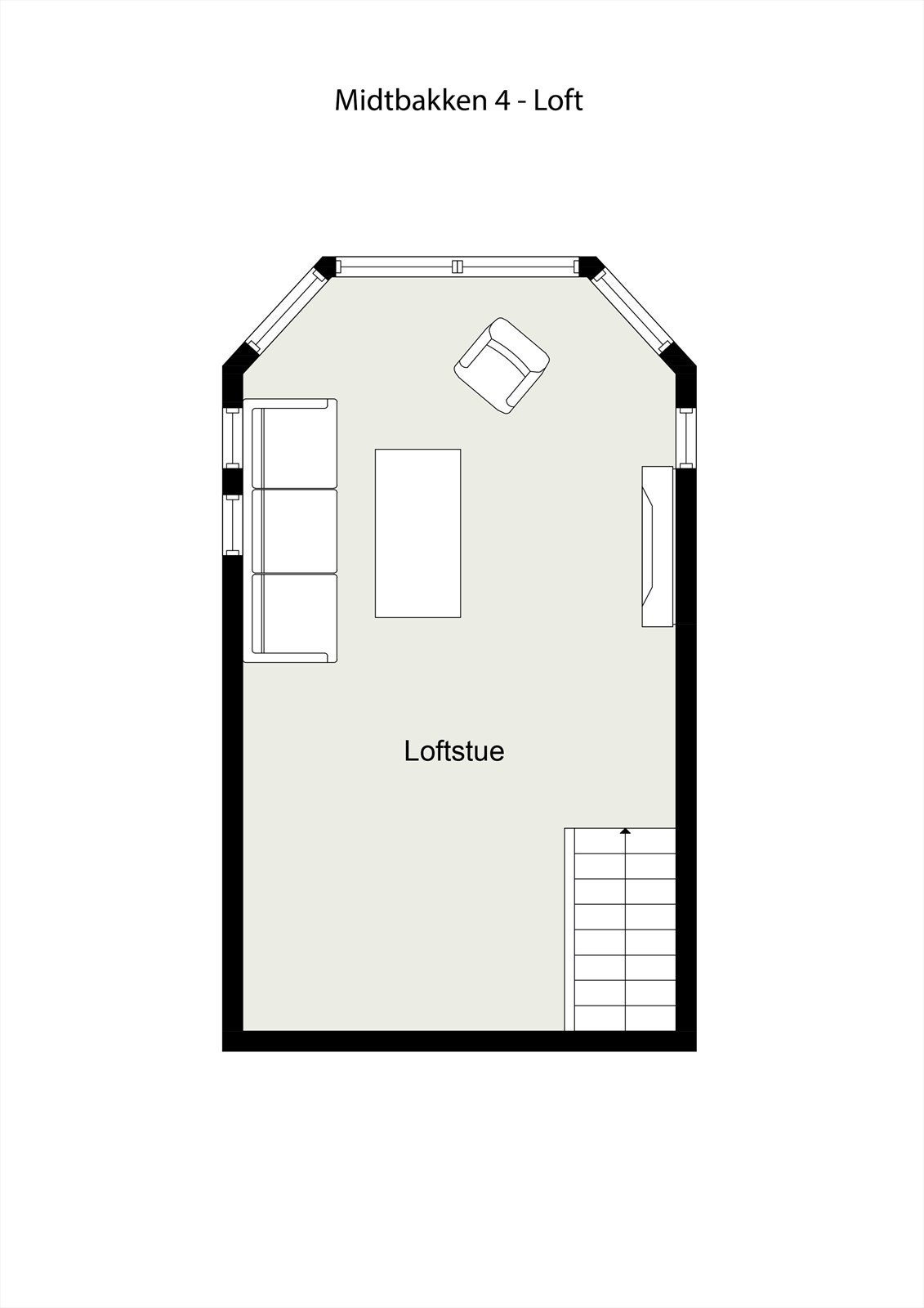 Loftstue Galleribilde