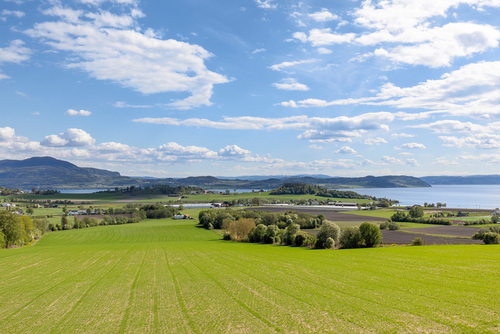 Landlig beliggenhet med fantastisk utsikt fra stuen og balkongen. Galleribilde
