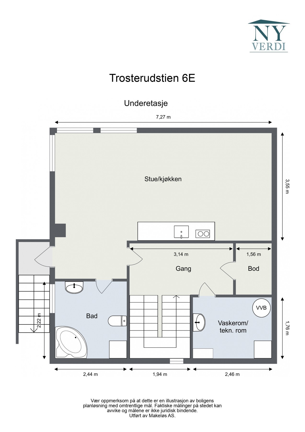 Planløsning underetasje Galleribilde