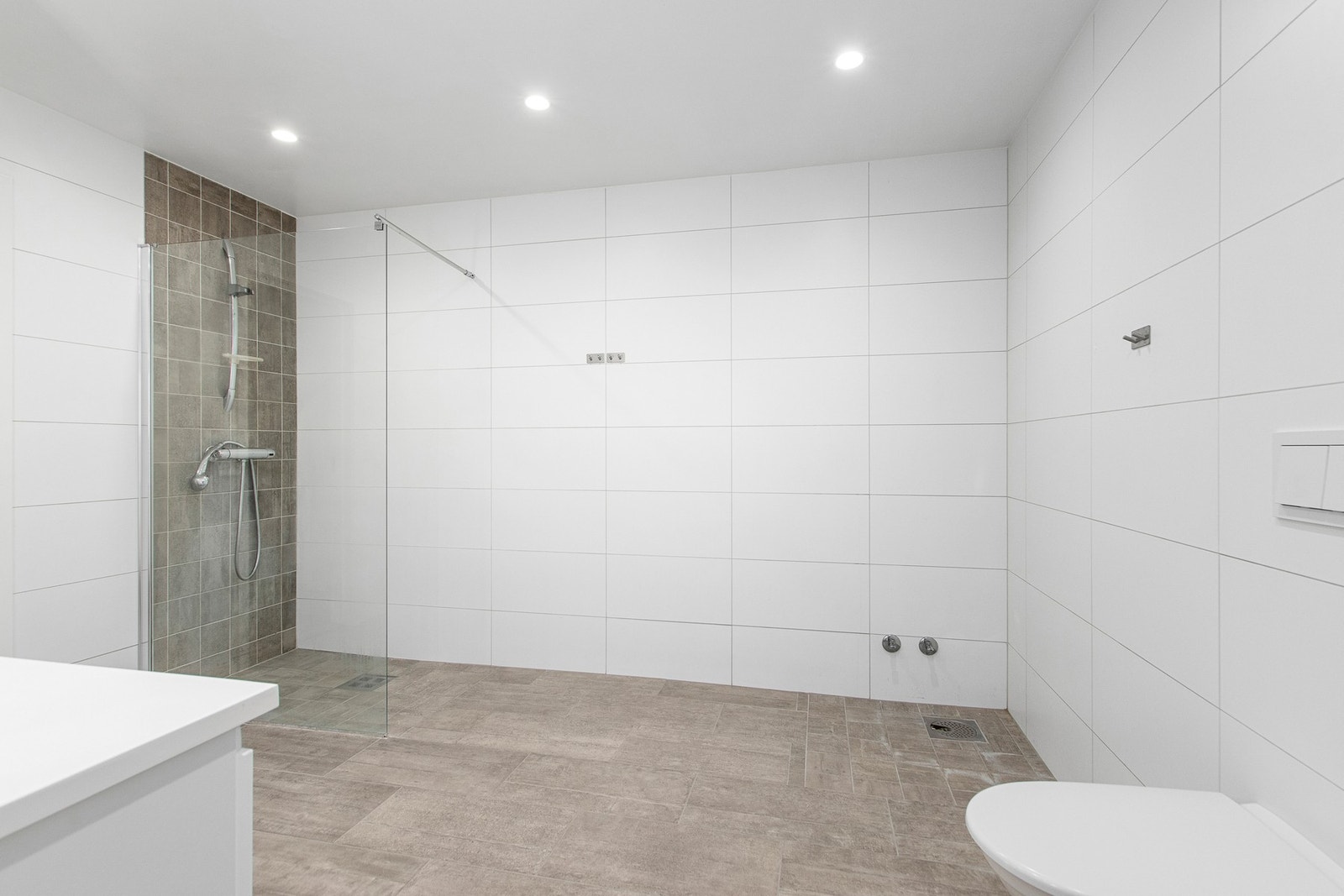 Badet er på 10 kvm. Galleribilde