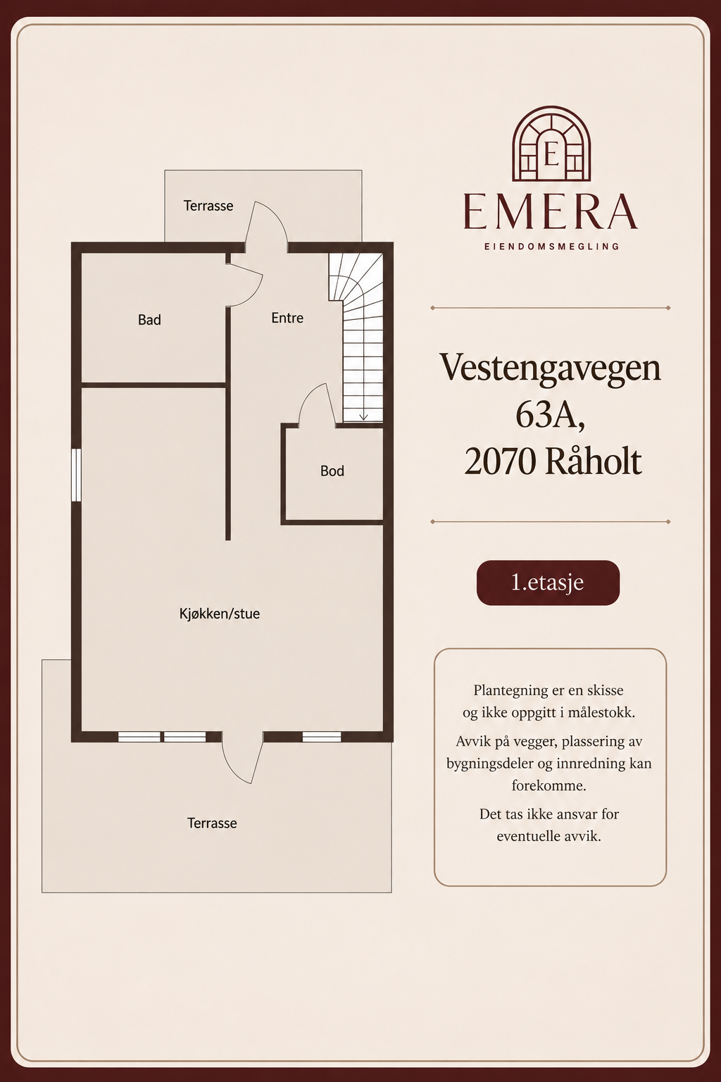 Plantegning 1. etasje. Galleribilde