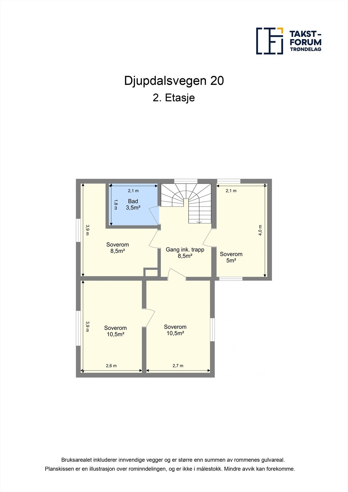 Planskisse 2. etasje Galleribilde