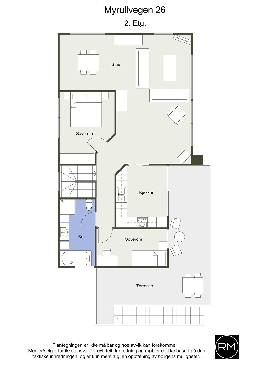 Plantegning hovedetasje Galleribilde